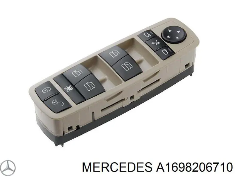 Panel przyciskowy sterowania podnośnikiem szyby przedni lewy Mercedes A1698206710 cena, od 94,46 USD