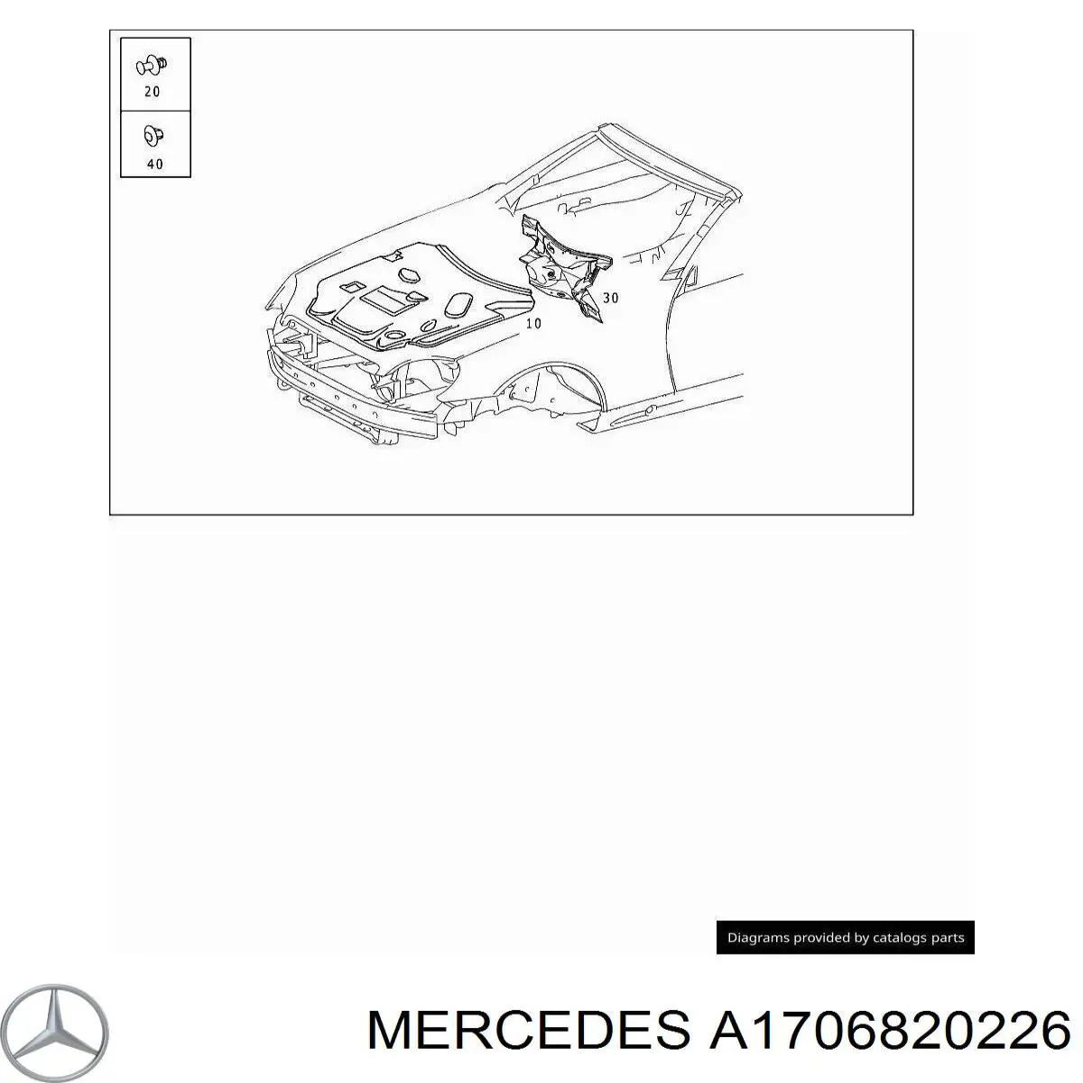 A1706820226 Mercedes Wygluszenie maski