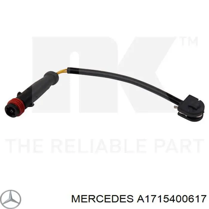 Czujnik zużycia klocków hamulcowych przedni Mercedes A1715400617 cena, od 4,46 USD