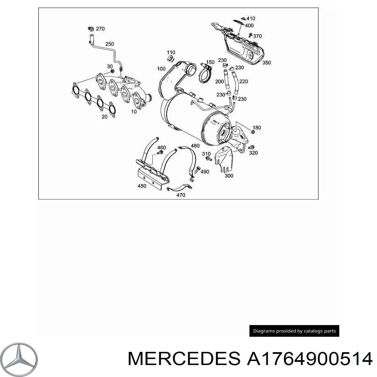 A176490051480 Mercedes konwerter-katalizator