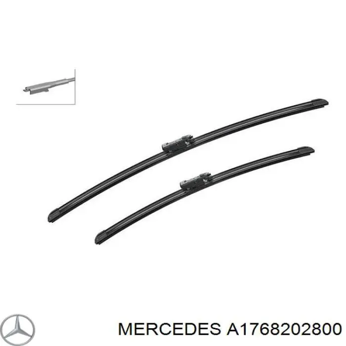A1768202800 Mercedes Pióro wycieraczki szyby przedniej, zestaw (2 szt.)