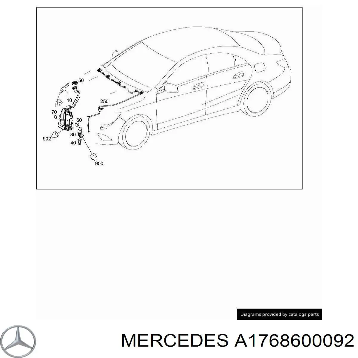 A1768600092 Mercedes Dysza spryskiwacza szyby przedniej