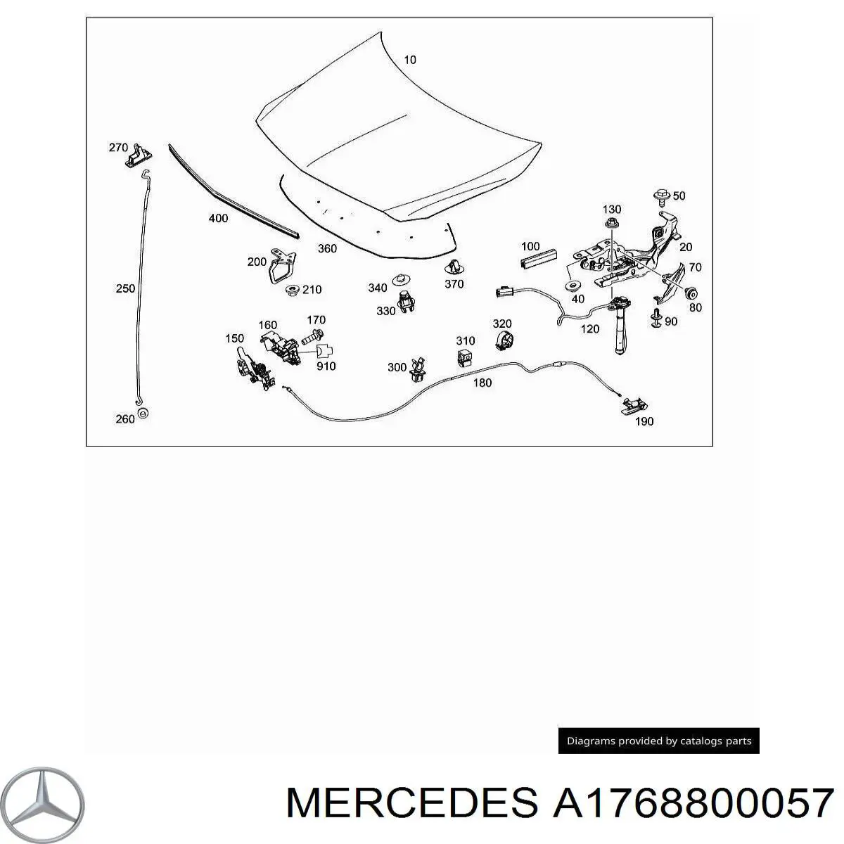 A1768800057 Mercedes Maska silnika