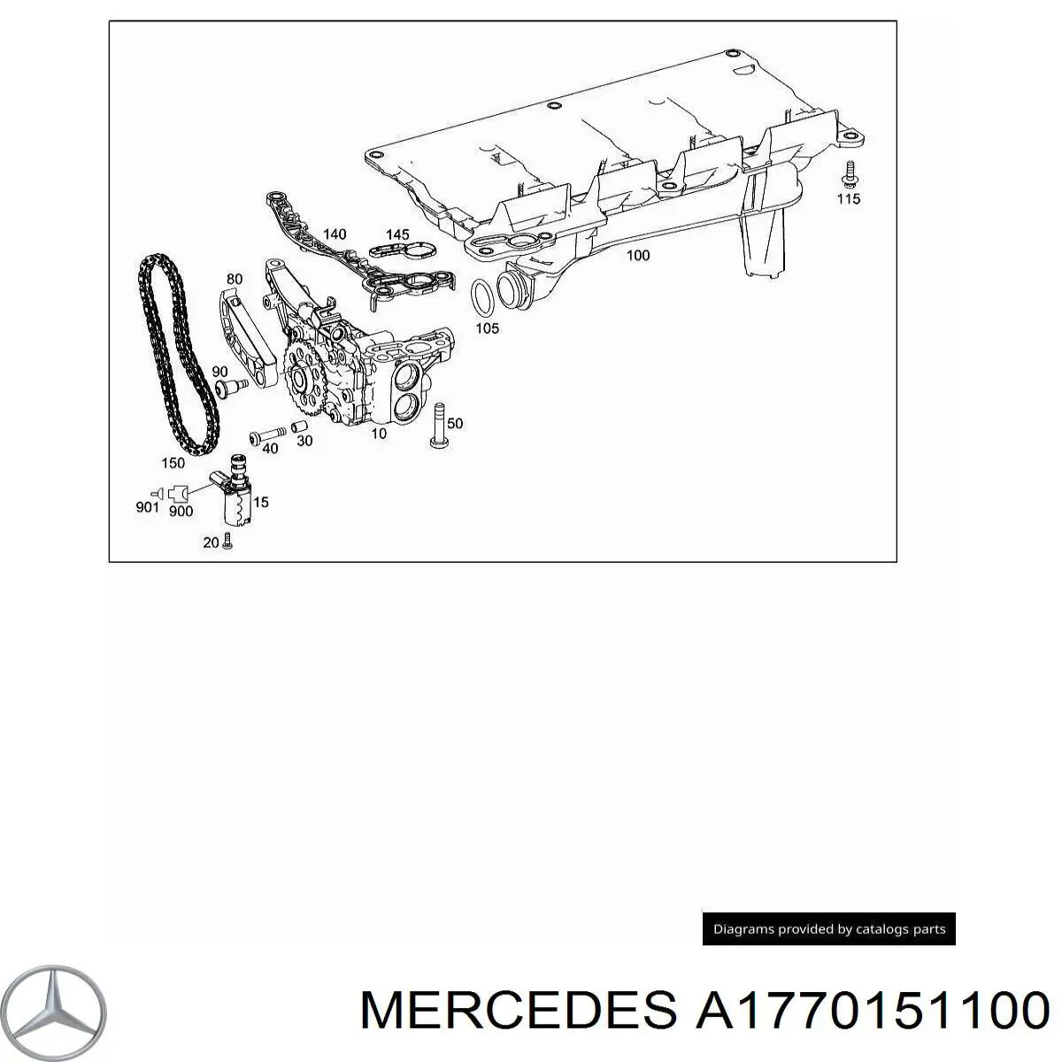 A1770151100 Mercedes uszczelka smoka olejowego