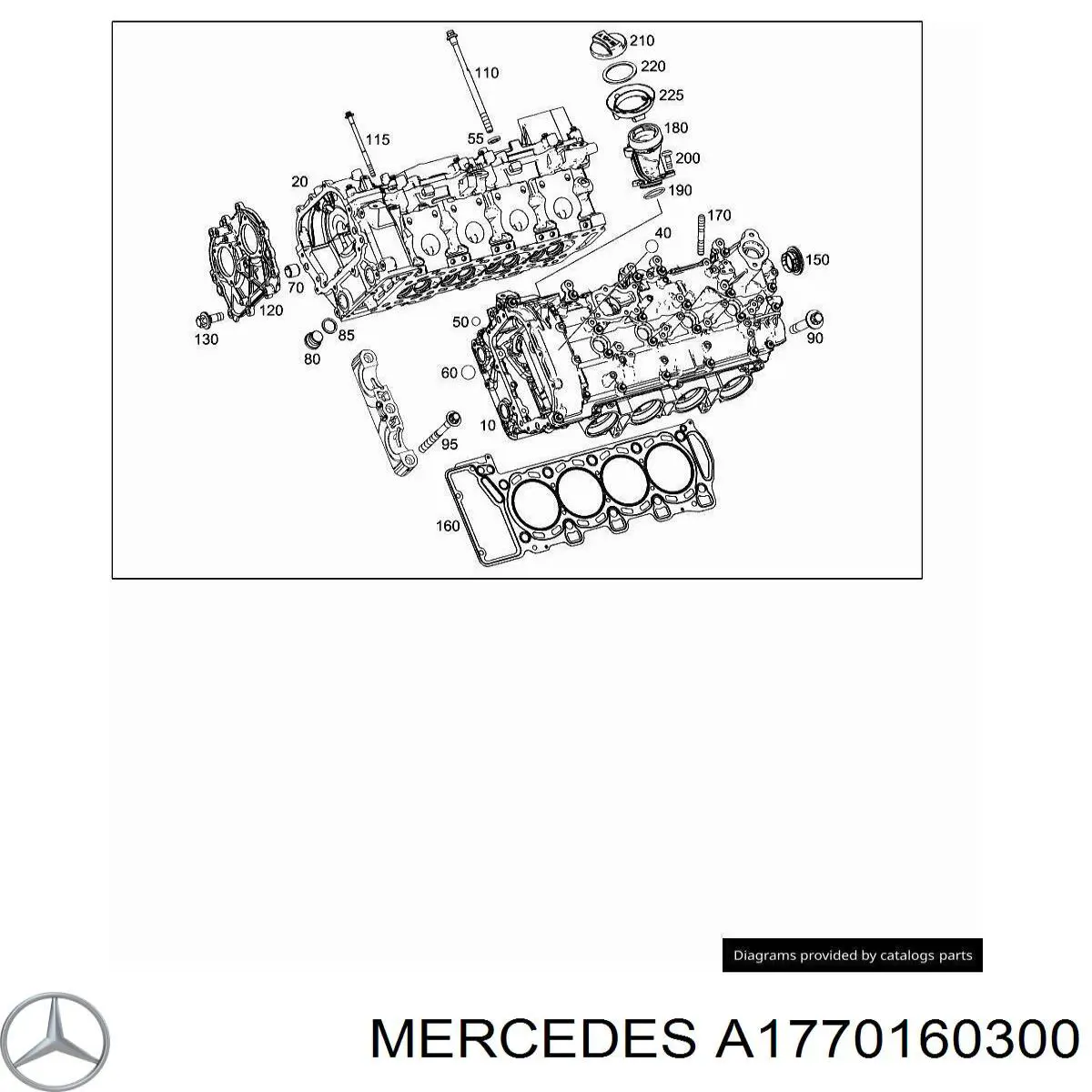 A1770160300 Mercedes uszczelka głowicy cylindrów prawa