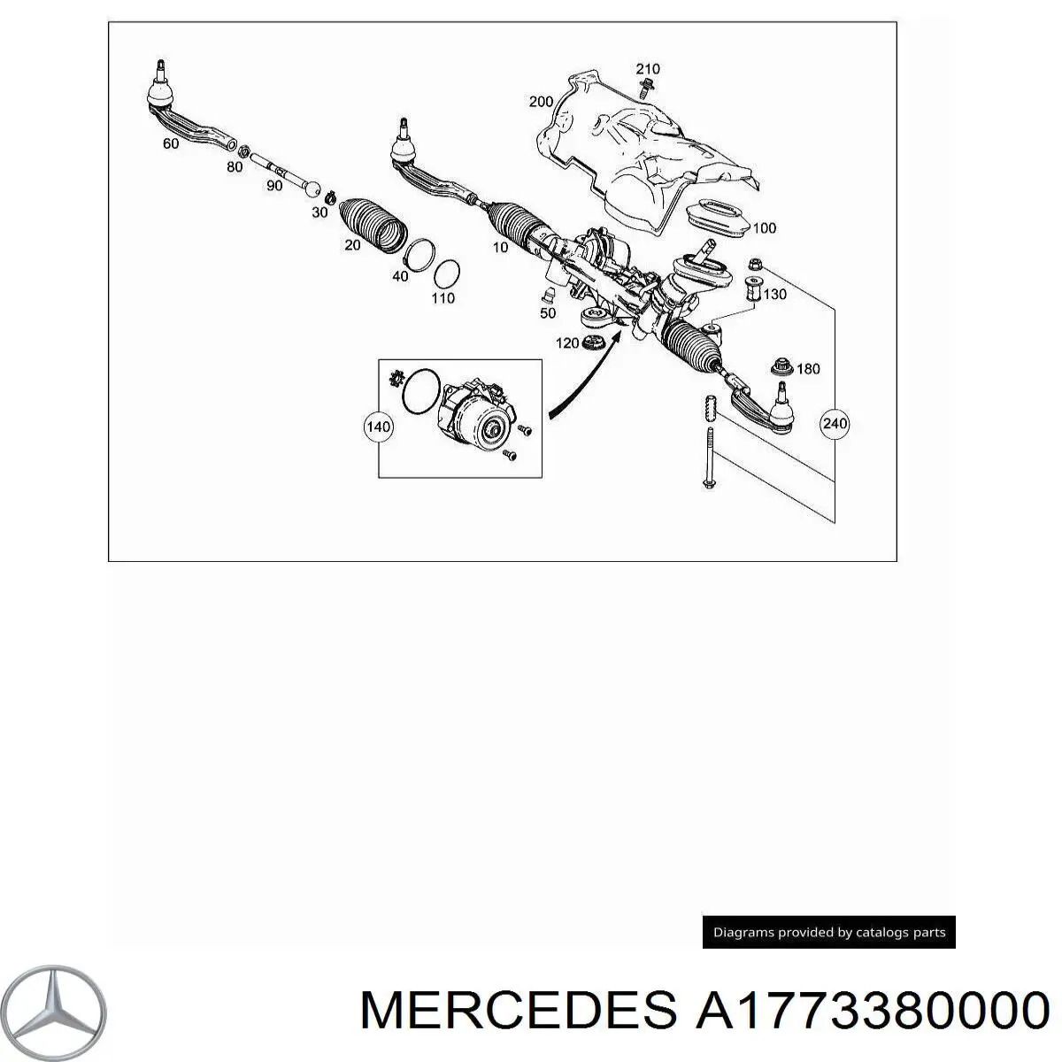 A1773380000 Mercedes Drążek kierowniczy