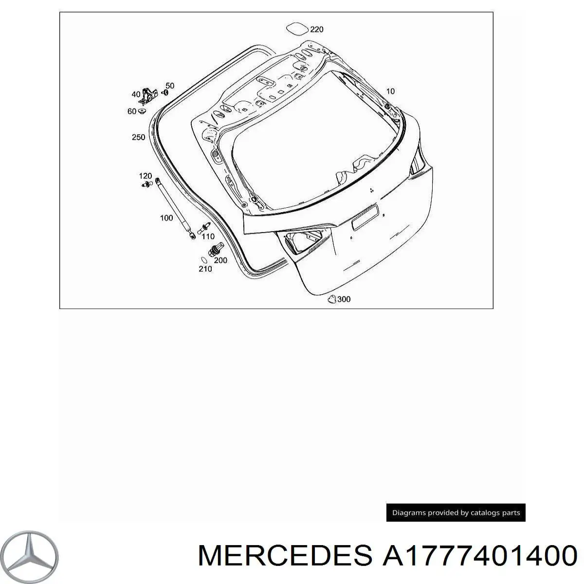 Drzwi tylne (bagażnika 3/5) Mercedes A hatchback (W177) (2018 - 2026) cena, od 1030,96 USD