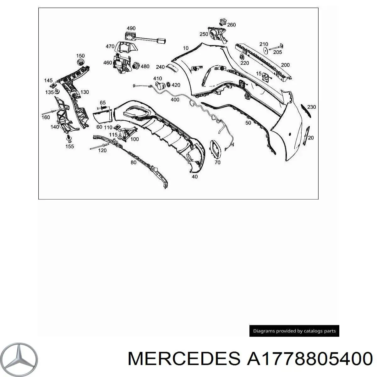 A1778805400 Mercedes Zderzak tylny