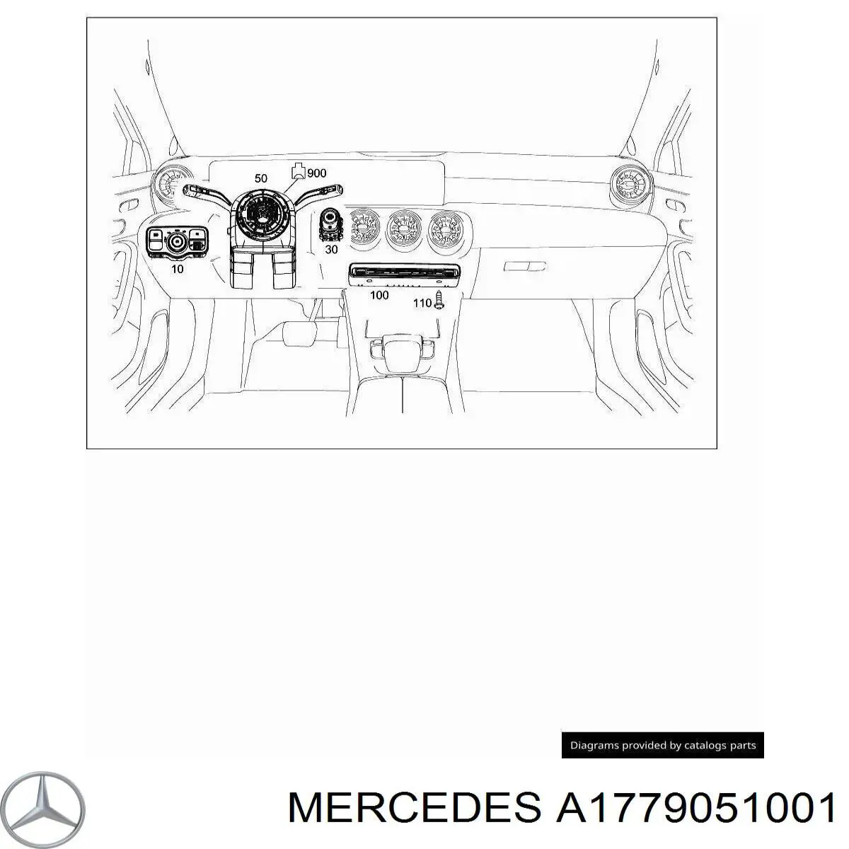 Przycisk uruchamiania silnika do Mercedes A (W177)