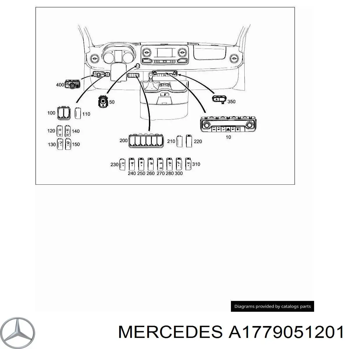 A1779051201 Mercedes Przycisk uruchamiania silnika