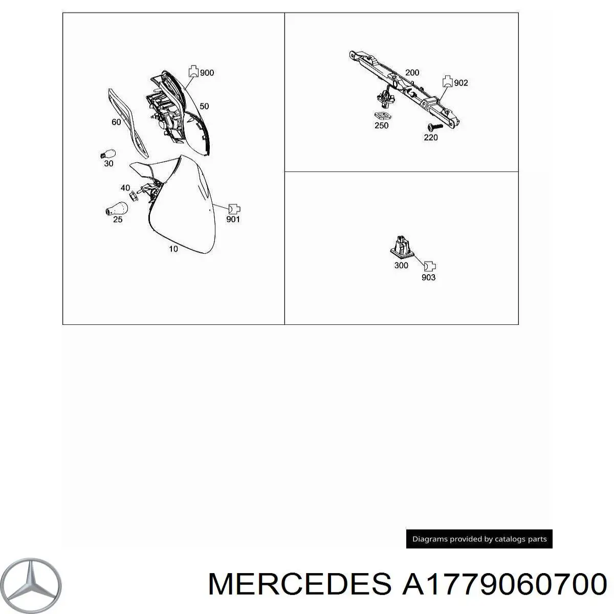 Lampa zespolona tylna lewa Mercedes A hatchback (W177) (2018 - 2026) cena, od 192,46 USD