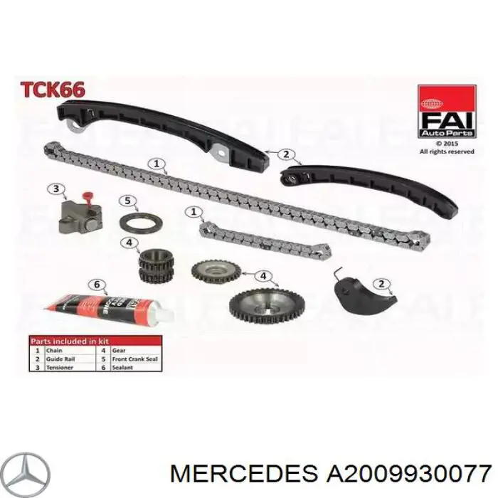 A2009930077 Mercedes Łańcuch rozrządu górny, zestaw