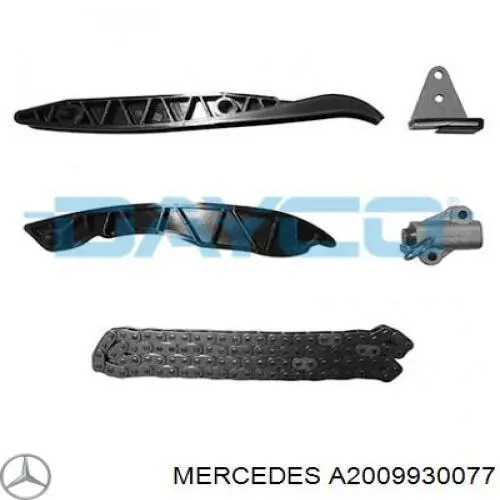 Łańcuch rozrządu górny, zestaw Mercedes A2009930077 cena, od 104,18 USD