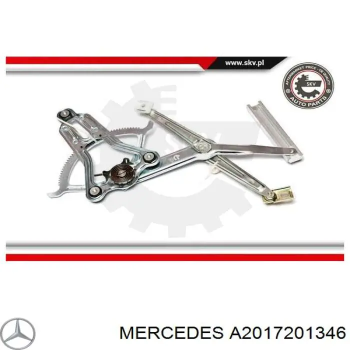 Do koszyka A2017201346 Mercedes Mechanizm podnoszenia szyby drzwi przednich lewych