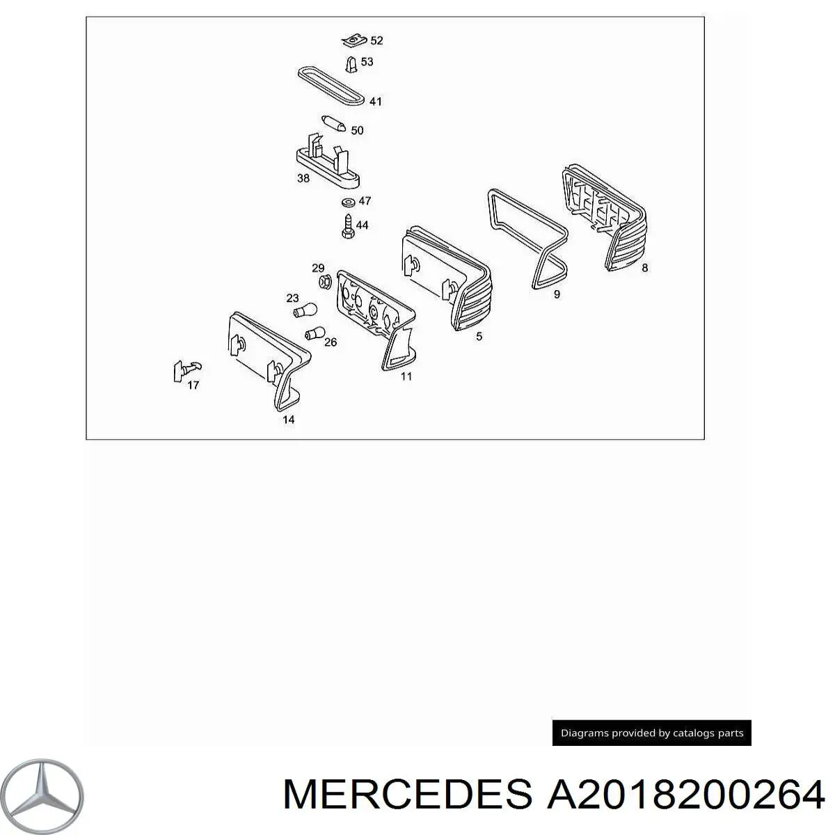 2018200264 Mercedes Lampa zespolona tylna prawa