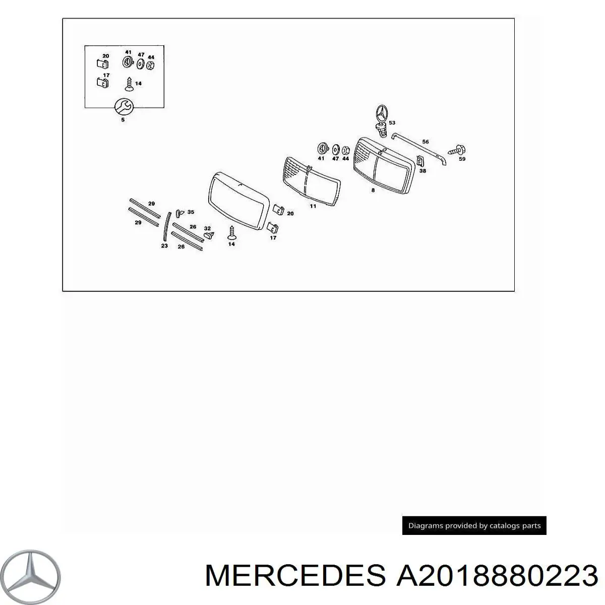 Do koszyka A2018880223 Mercedes Atrapa chłodnicy