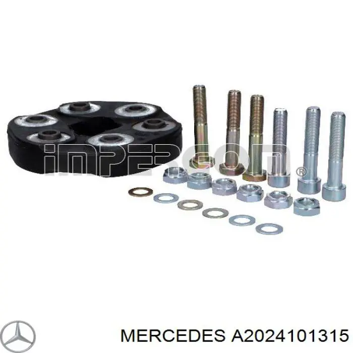 Przegub elastyczny wału przedni/tylny Mercedes A2024101315 cena, od 41,80 USD