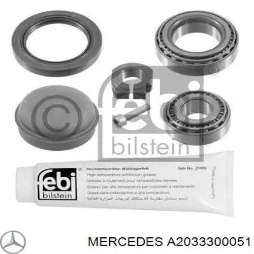 Łożysko piasty przedniej Mercedes A2033300051 cena, od 21,09 USD