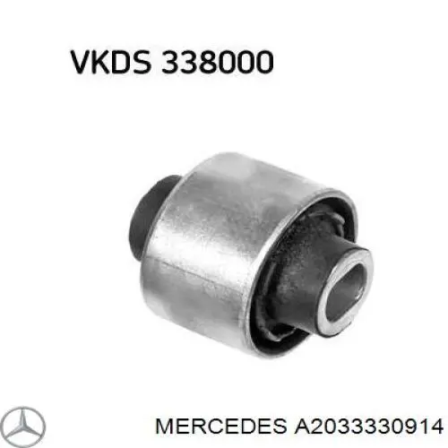 Silentblock przedniego wahacza dolnego Mercedes A2033330914 cena, od 15,50 USD