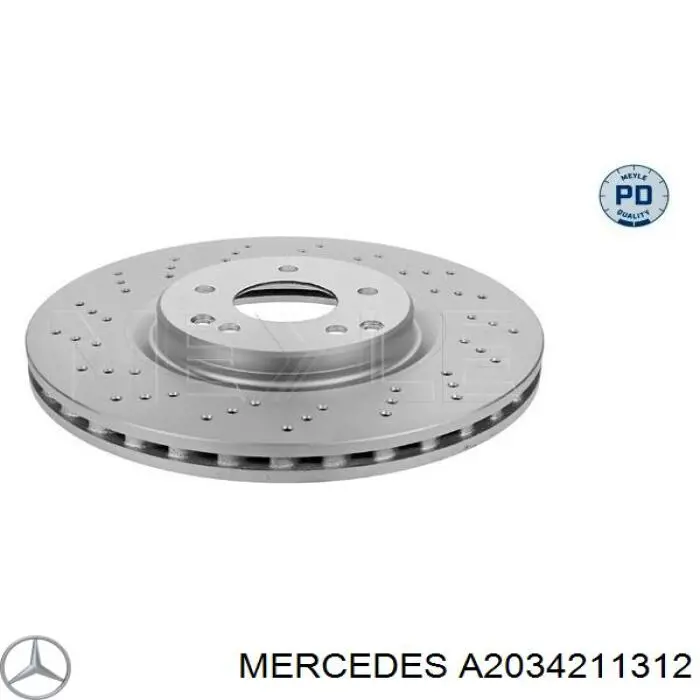 Tarcza hamulcowa przednia Mercedes A2034211312 cena, od 99,49 USD