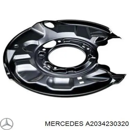 A2034230320 Mercedes Osłona tarczy hamulcowej tylnej lewa