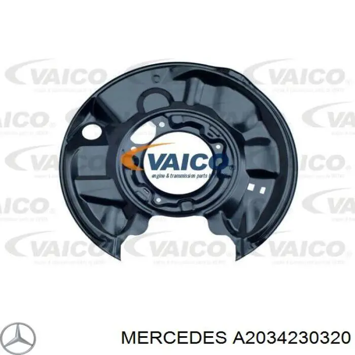 Osłona tarczy hamulcowej tylnej lewa Mercedes A2034230320 cena, od 22,71 USD