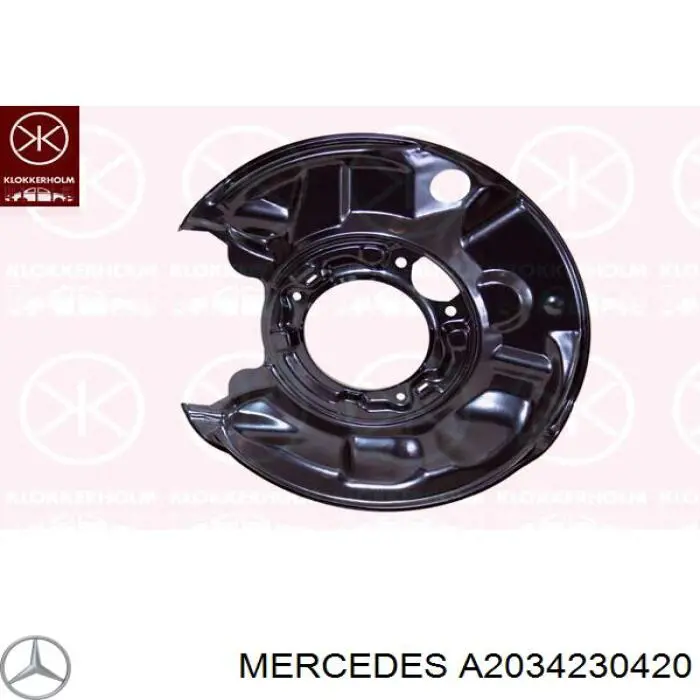 A2034230420 Mercedes Osłona tarczy hamulcowej tylnej prawa