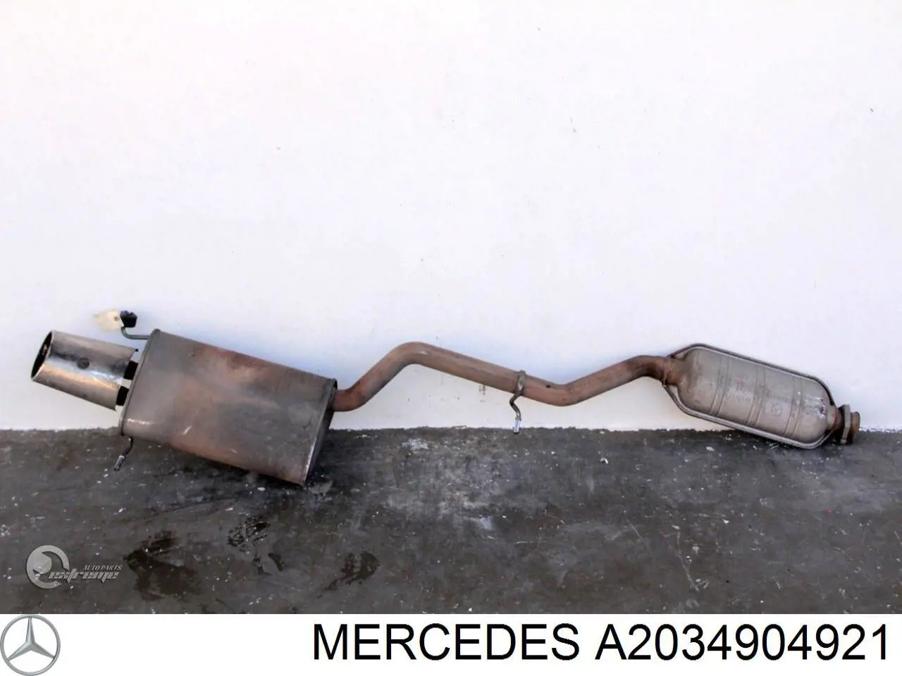 Do koszyka A2034904921 Mercedes Tłumik, tylna część