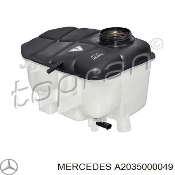 Zbiorniczek wyrównawczy układu chłodzenia Mercedes A2035000049 cena, od 41,39 USD