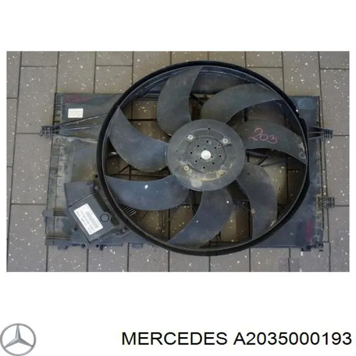 Dyfuzor chłodnicy, w komplecie z silnikiem i wirnikiem Mercedes A2035000193 cena, od 141,31 USD