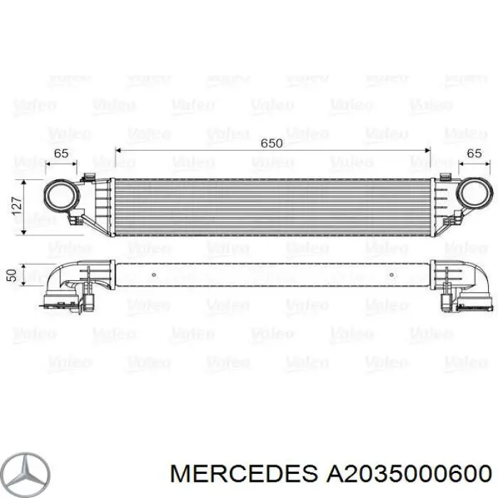 A2035000600 Mercedes Chłodnica intercoolera