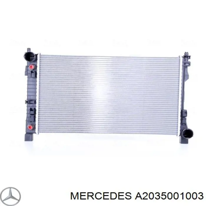 Do koszyka A2035001003 Mercedes Chłodnica silnika