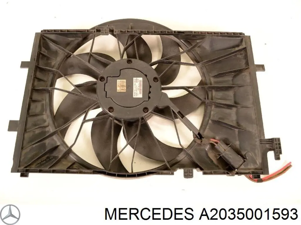 A2035001593 Mercedes Dyfuzor chłodnicy, w komplecie z silnikiem i wirnikiem
