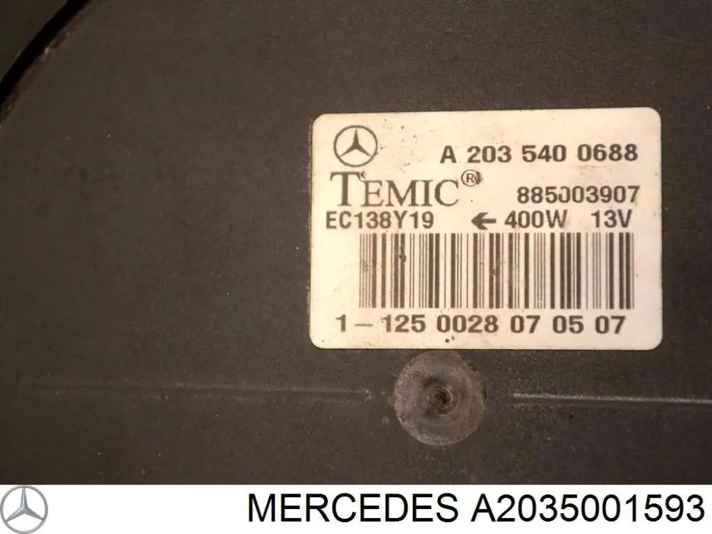 Dyfuzor chłodnicy, w komplecie z silnikiem i wirnikiem Mercedes A2035001593 cena, od 96,01 USD