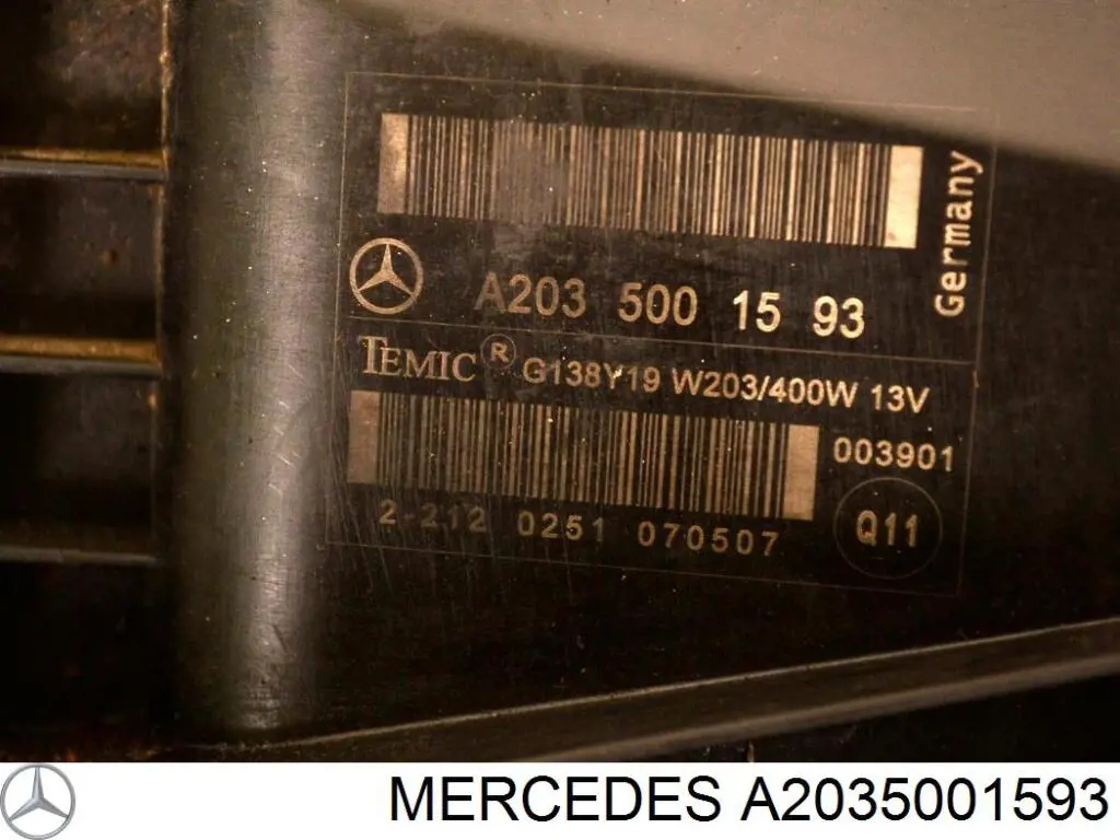 Do koszyka A2035001593 Mercedes Dyfuzor chłodnicy, w komplecie z silnikiem i wirnikiem