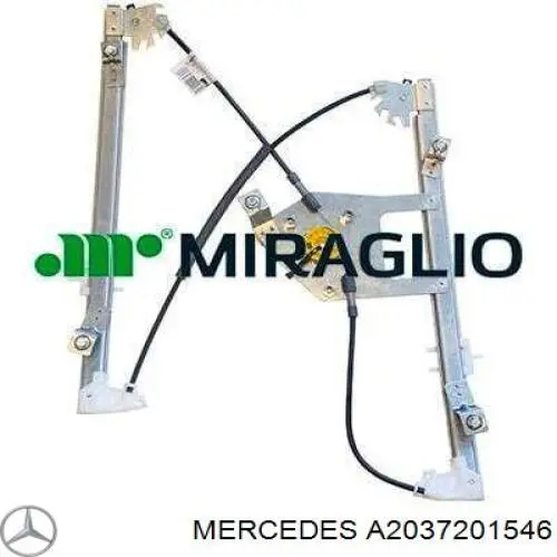 Mechanizm podnoszenia szyby drzwi przednich lewych Mercedes A2037201546 cena, od 63,46 USD