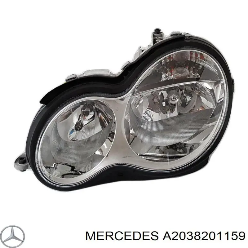 A2038201159 Mercedes Reflektor lewy