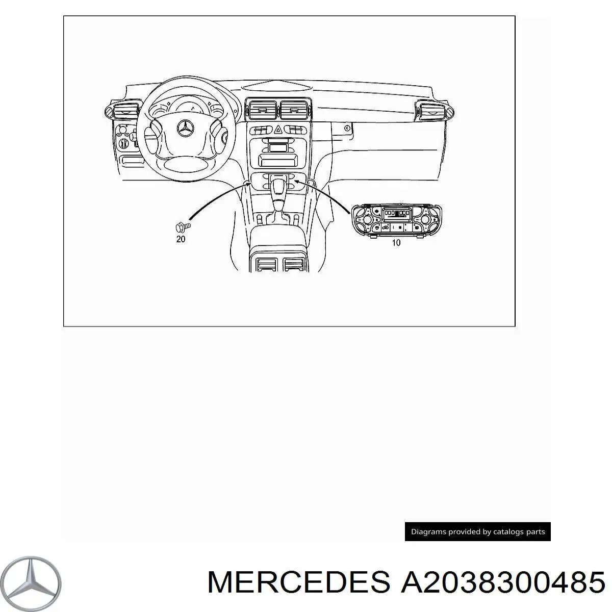 Sterownik trybów ogrzewania/klimatyzacji Mercedes C sedana (W203) (2000 - 2007) cena, od 120,07 USD