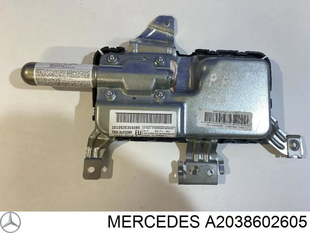 Do koszyka A2038602605 Mercedes Poduszka powietrzna (AIRBAG) drzwi przednich prawych