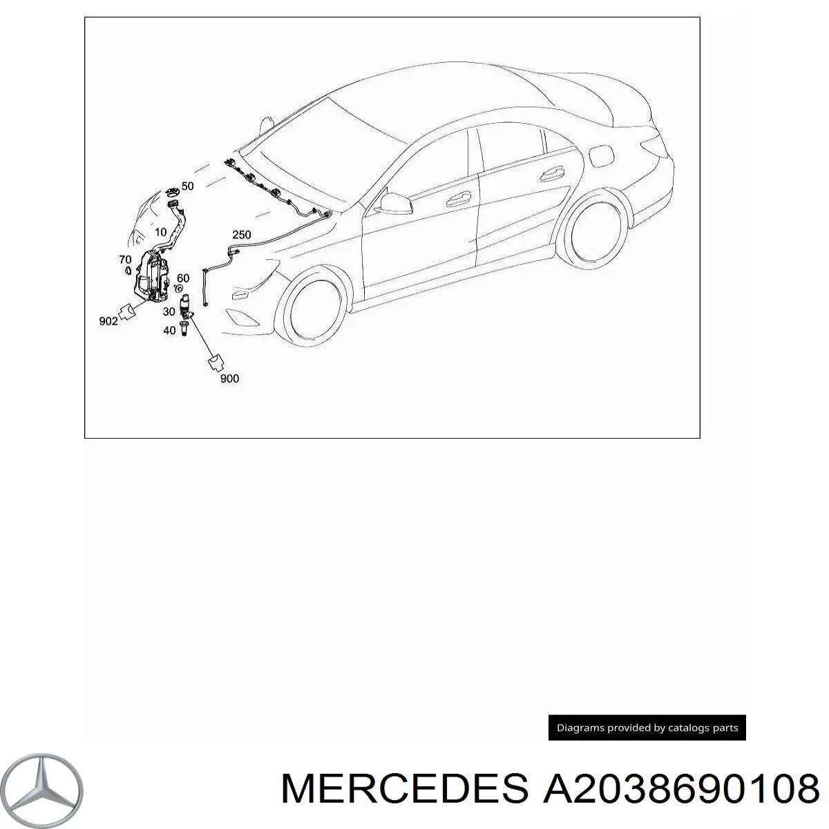 A2038690108 Mercedes Korek zbiornika spryskiwacza