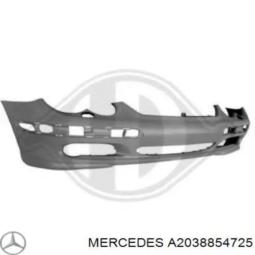 Do koszyka A2038854725 Mercedes Zderzak przedni