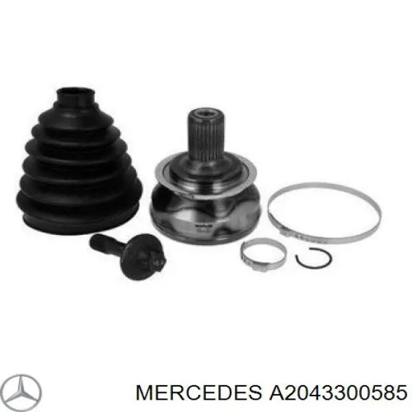 Do koszyka A2043300585 Mercedes Osłona przegubu homokinetycznego półosi przedniej zewnętrzna