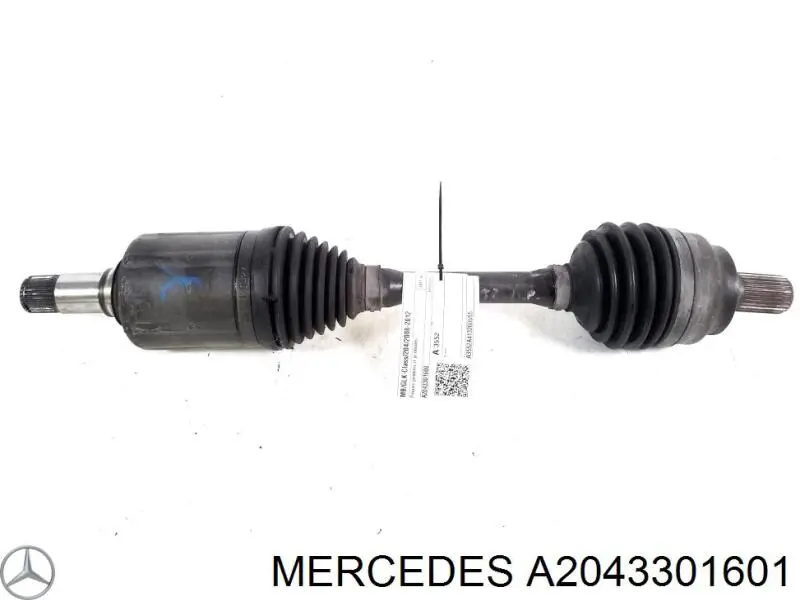 Półoś napędowa przednia prawa Mercedes A2043301600 cena, od 154,60 USD