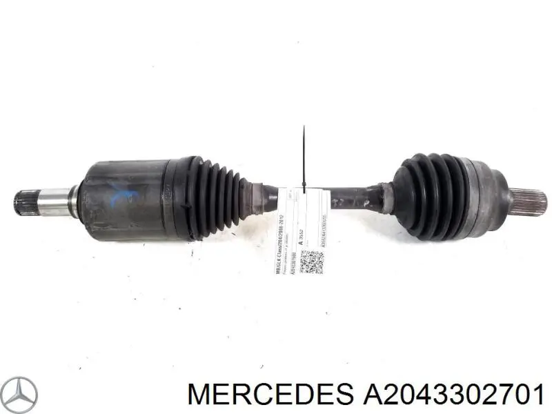 Półoś napędowa przednia prawa Mercedes A2043302701 cena, od 154,60 USD