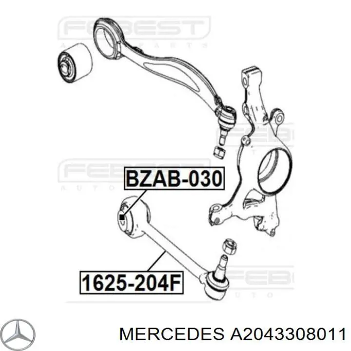 A2043308011 Mercedes Wahacz zawieszenia przedniego dolny lewy/prawy
