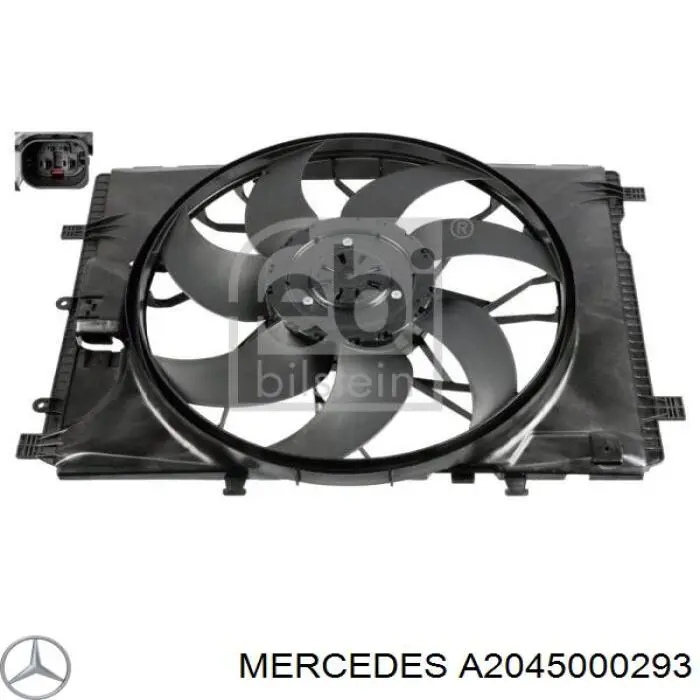 Dyfuzor chłodnicy, w komplecie z silnikiem i wirnikiem Mercedes A2045000293 cena, od 316,68 USD