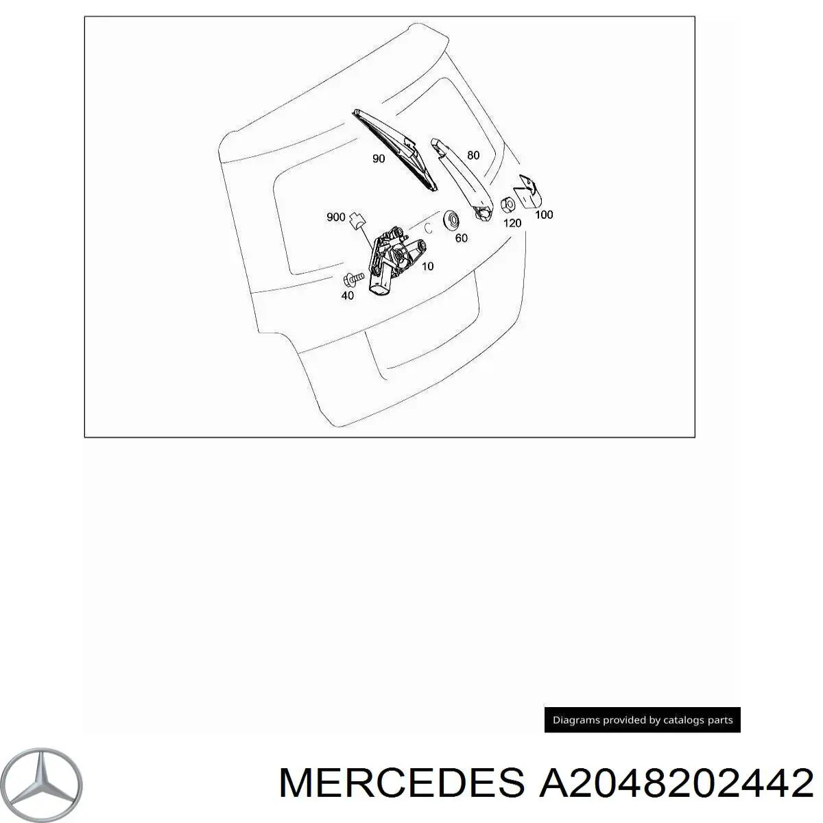 Silniczek wycieraczki tylnej szyby Mercedes GLK SUV (X204) (2008 - 2026) cena, od 156,91 USD