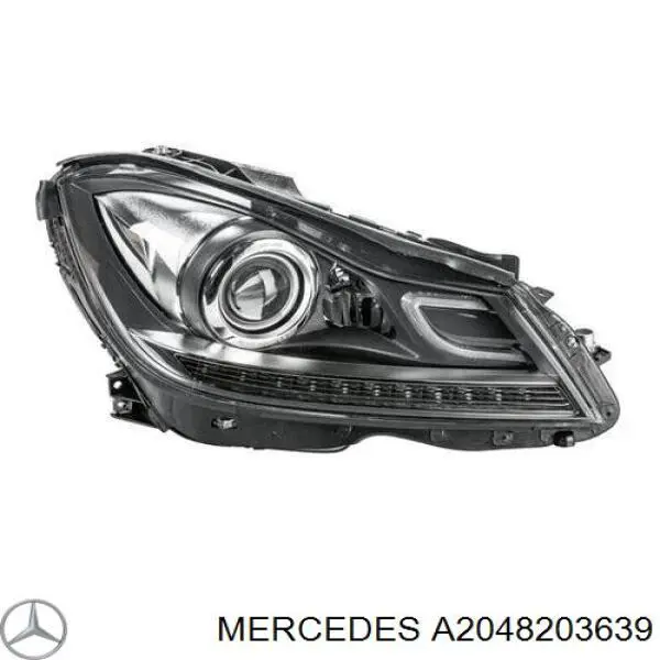 Reflektor prawy Mercedes A2048203639 cena, od 713,54 USD