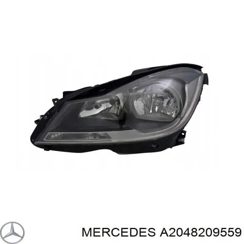 Reflektor lewy Mercedes A2048209559 cena, od 308,14 USD