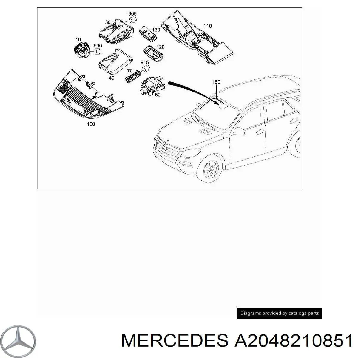 A2048210851 Mercedes Czujnik deszczu